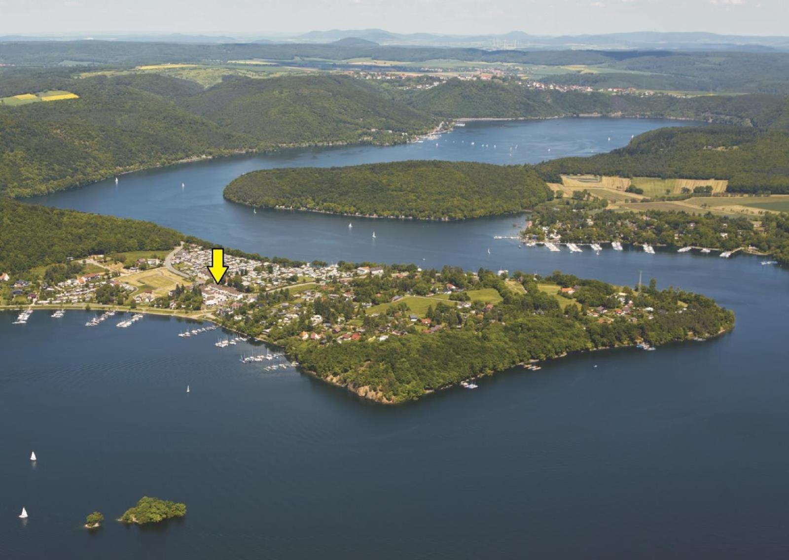 Seeblick genießen in schöner FeWo am Edersee Scheid  Exterior foto
