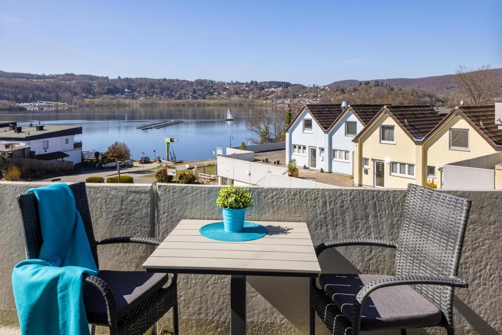Seeblick genießen in schöner FeWo am Edersee Scheid  Exterior foto